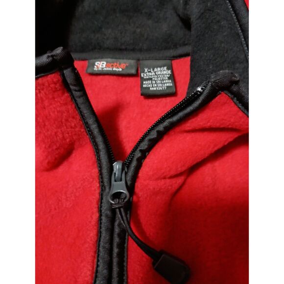 ST. JOHN'S BAY: SB Active Red 1/4" Zip Fleece Pullover, Women Size XL - Picture 5 of 6